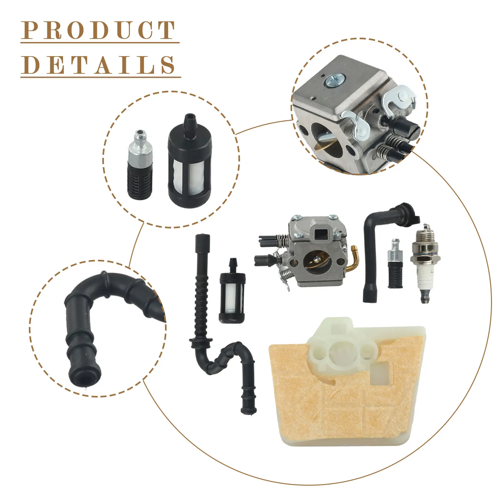 Карбюратор + воздушный фильтр штепсельная вилка комплект топливной линии для Stihl