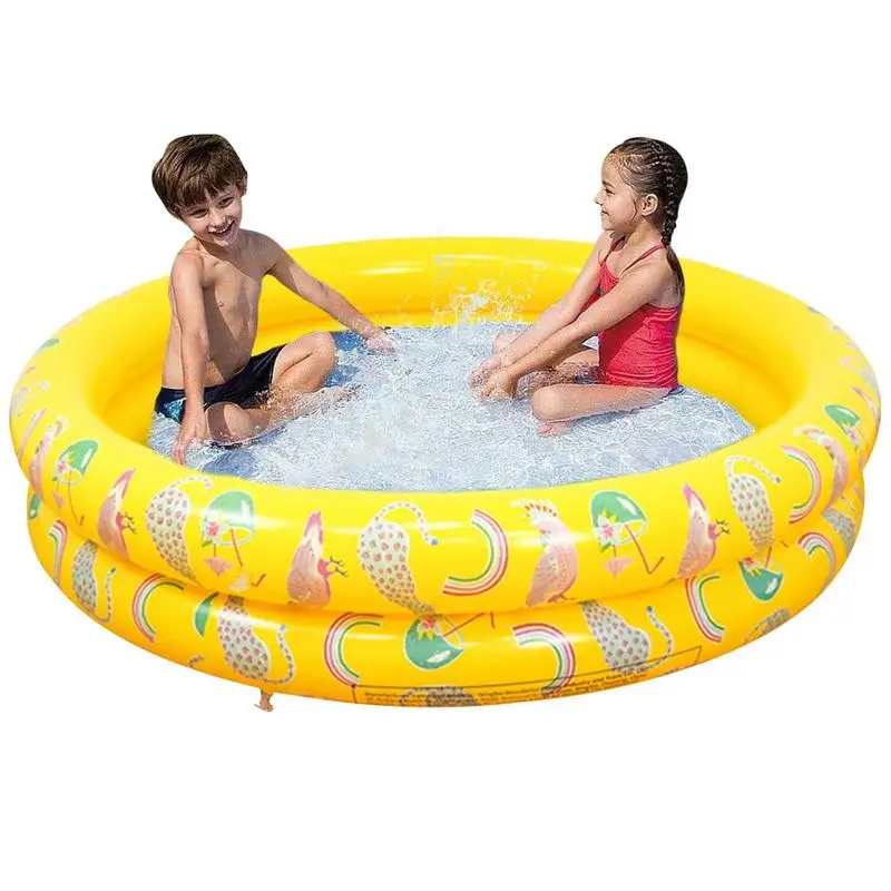 

Children Summer Pool Inflatable Swimming Pool Baby Toys Outdoor Paddling Pool Round Pineapple Print Infant Pool 100x22cm