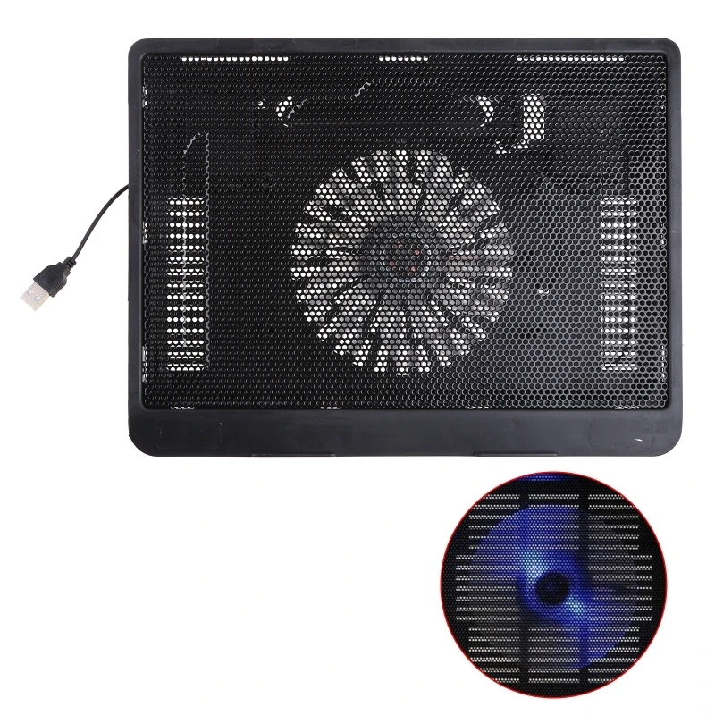

L9NA 12-14 Inch Portable Ultra-Slim Laptop Cooler Cooling Pad Stand with Quiet Fans and LED Screen Adjustable Heightening Pad