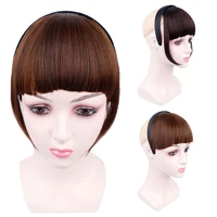jeedou synthetic hair extension headband bangs black brown gradient bangs natural realistic effects most remarkable looks