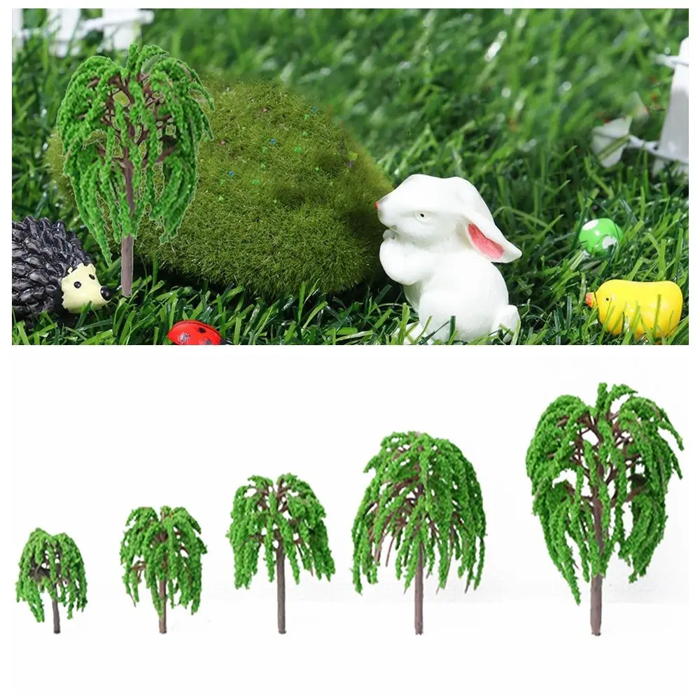 

Static Grass Miniature DIY City Street Highway Simulation Green Tree Sand Table Material Fake Trees Willow Tree Model