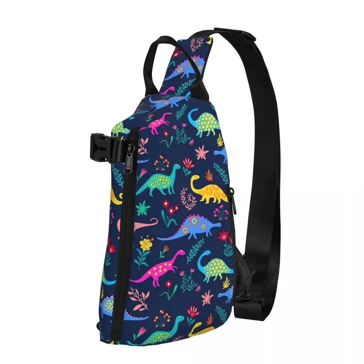 

Нагрудные сумки с милым принтом динозавра, мужская спортивная сумка через плечо с красочными животными, маленькая сумка с винтажным принтом, сумки-слинг для телефона и бега