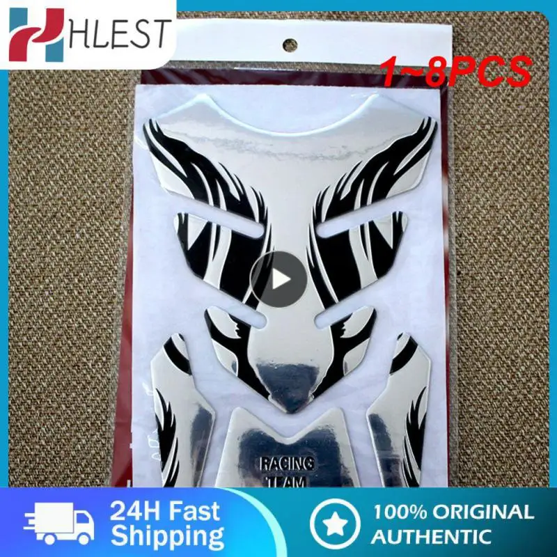 

Мотоциклетная наклейка для бака Honda Yamaha, 1-8 шт., наклейка с логотипом дьявола, черепа, 3D наклейки на бак, протектор масляного газа