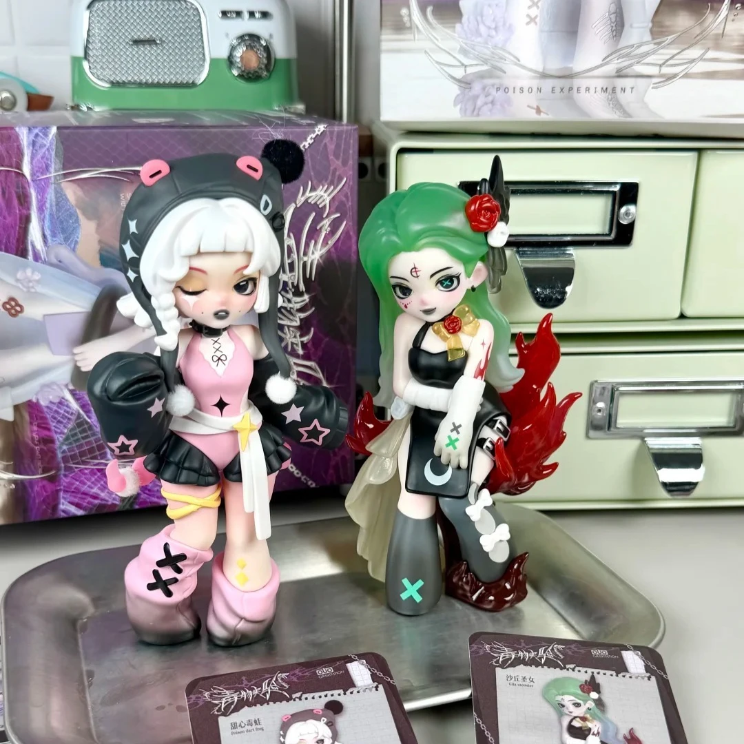 Фото Коллекционная дизайнерская фигурка VICOCO Toxin Experiment Series Blind Box Rebel: винтажный готический монстр, дизайнерская игрушка, арт-объект №4