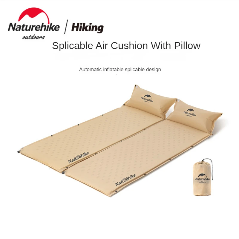 

Naturehike Moisture Proof Pad Thickened Widened Air Cushion With Pillow Splicing Single Double Automatic Inflatable Mattress