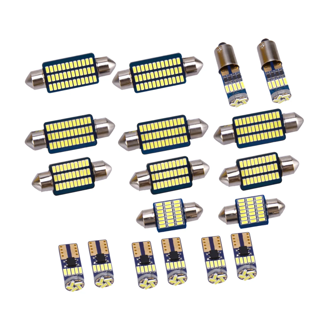 18 шт. T10 168 194 2825 DE3175 DE3022 BA9S внутренняя светодиодная лампа приборной панели