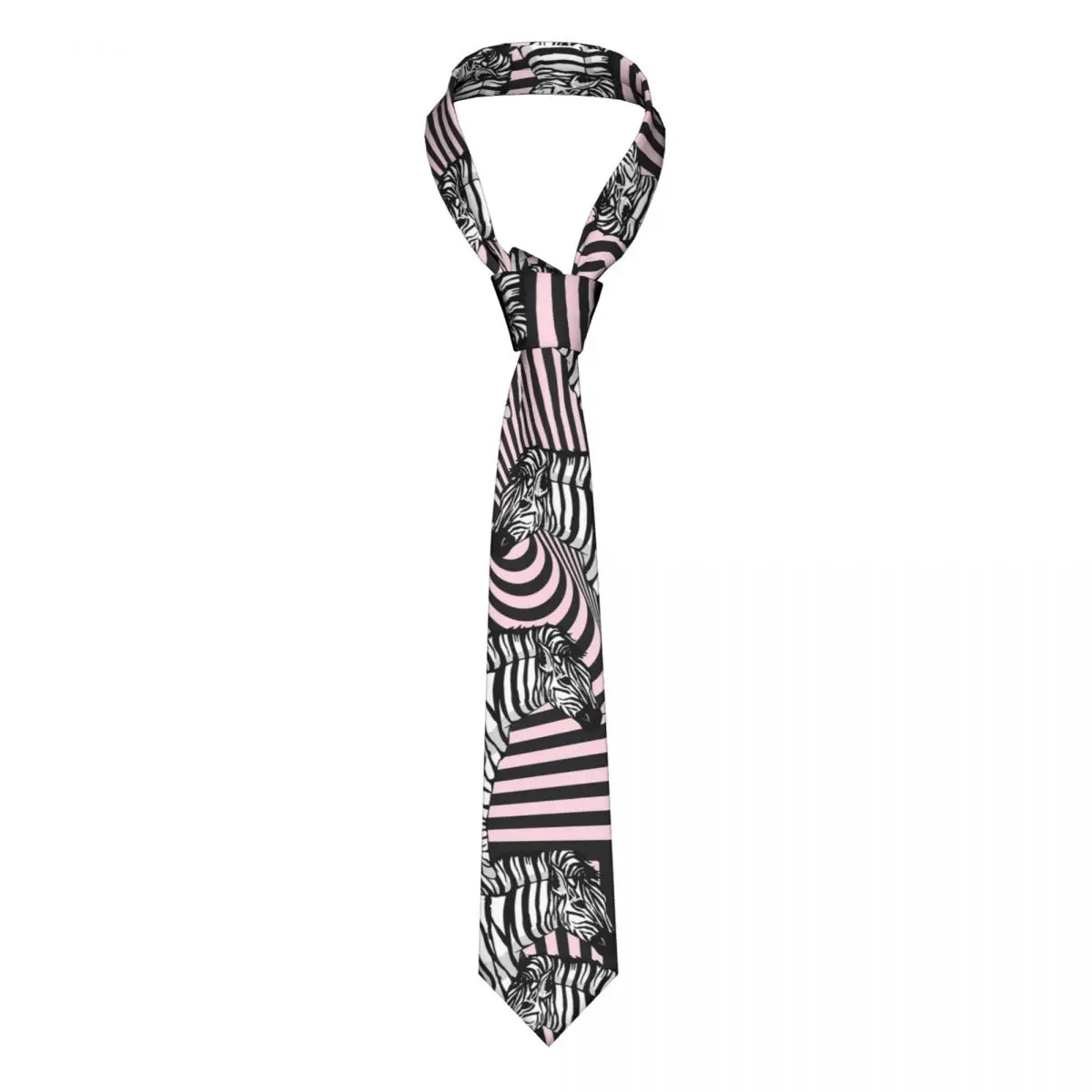 

Zebra Print Watercolor Tie Trendy Abstract Stripes Blouse Design Neck Ties Formal Polyester Silk Accessories Man Cravat