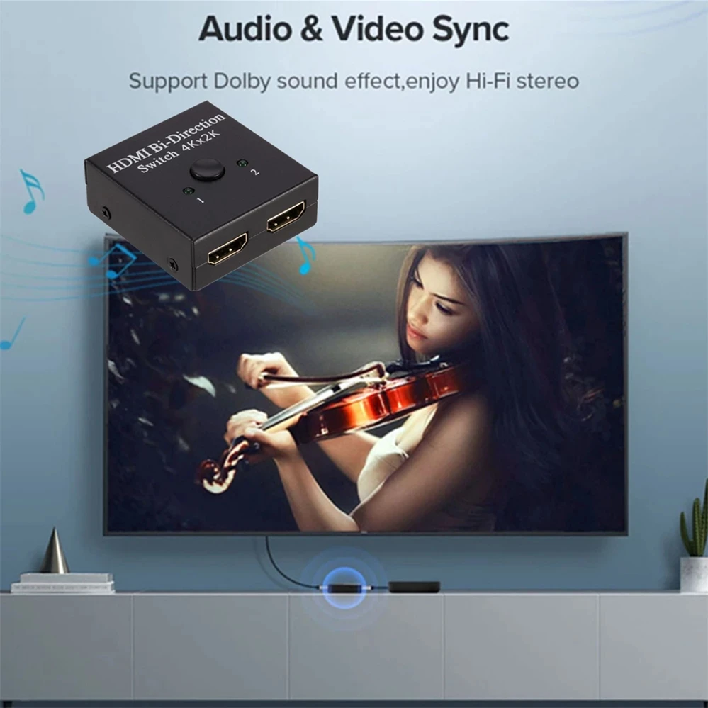 4K x 2K HDMI переключатель UHD 2 порта двунаправленное руководство 2x1 1x2 AB Переключатель
