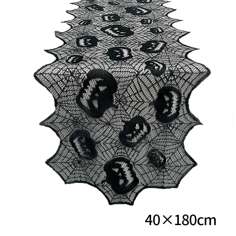 

Черная кружевная паутина для Хэллоуина