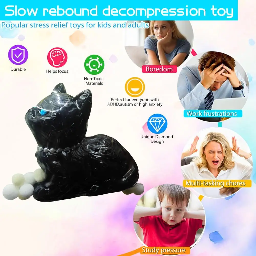 Мяч от стресса для кошек мягкая 3d игрушка снятия детей подростков взрослых