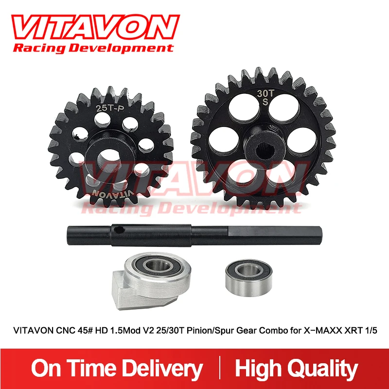 VITAVON CNC 45 # HD 1.5Mod 25/30T пинио/зубчатая передача Combo для Traxxas X MAXX 1/5