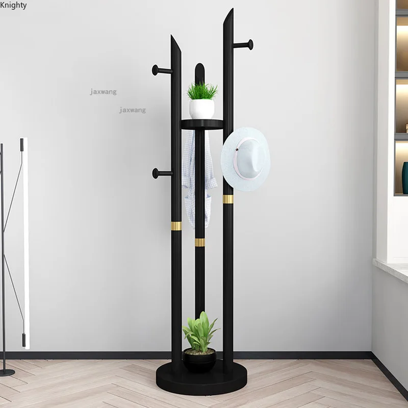 

Solid wood living room coat rack storage rack modern dormitory bathroom floor hanger