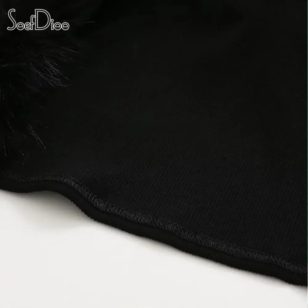 Soefdioo новые разные комплекты костюмов для женщин кардиган из искусственного меха