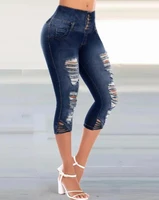 womens pants zipper fly buttoned high waist butt lifting ripped jeans sexy slim trousers harajuku korean fashion streetwear