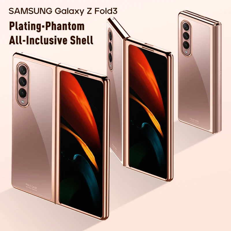 Z Fold 3 Case For Samsung Galaxy Z Fold 3 5G Plating Z Fold 2 Cover ZFold2 Fold3 Shockproof Back Shell For Galaxy Z Fold 2 Cases enlarge