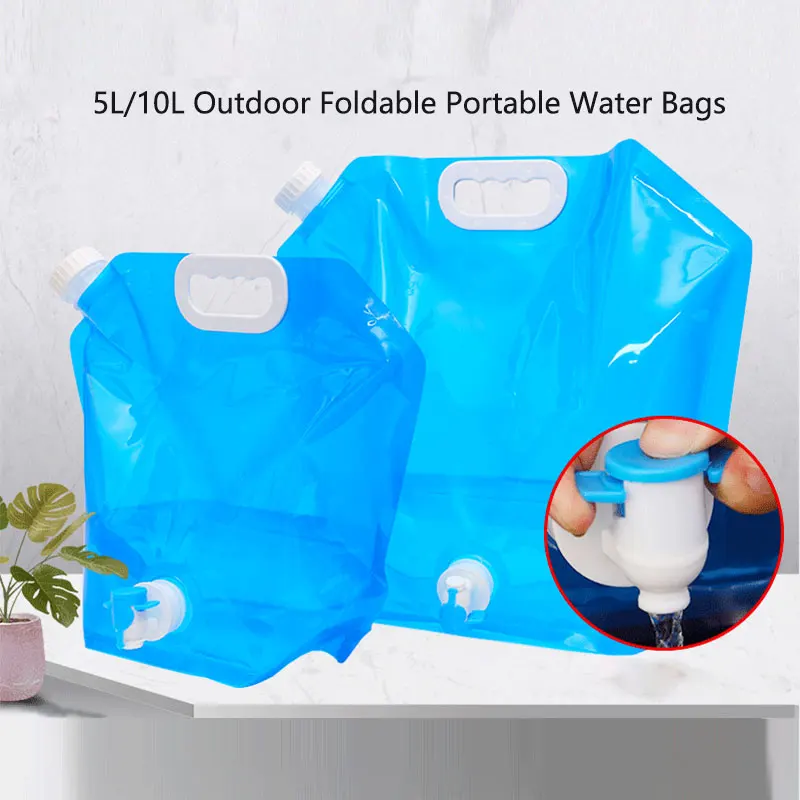 

Hot Sale 5L/10L Outdoor Folding Foldable portable Collapsible Water Bags Car Drinking Carrier Container Kit Camping Water Tank