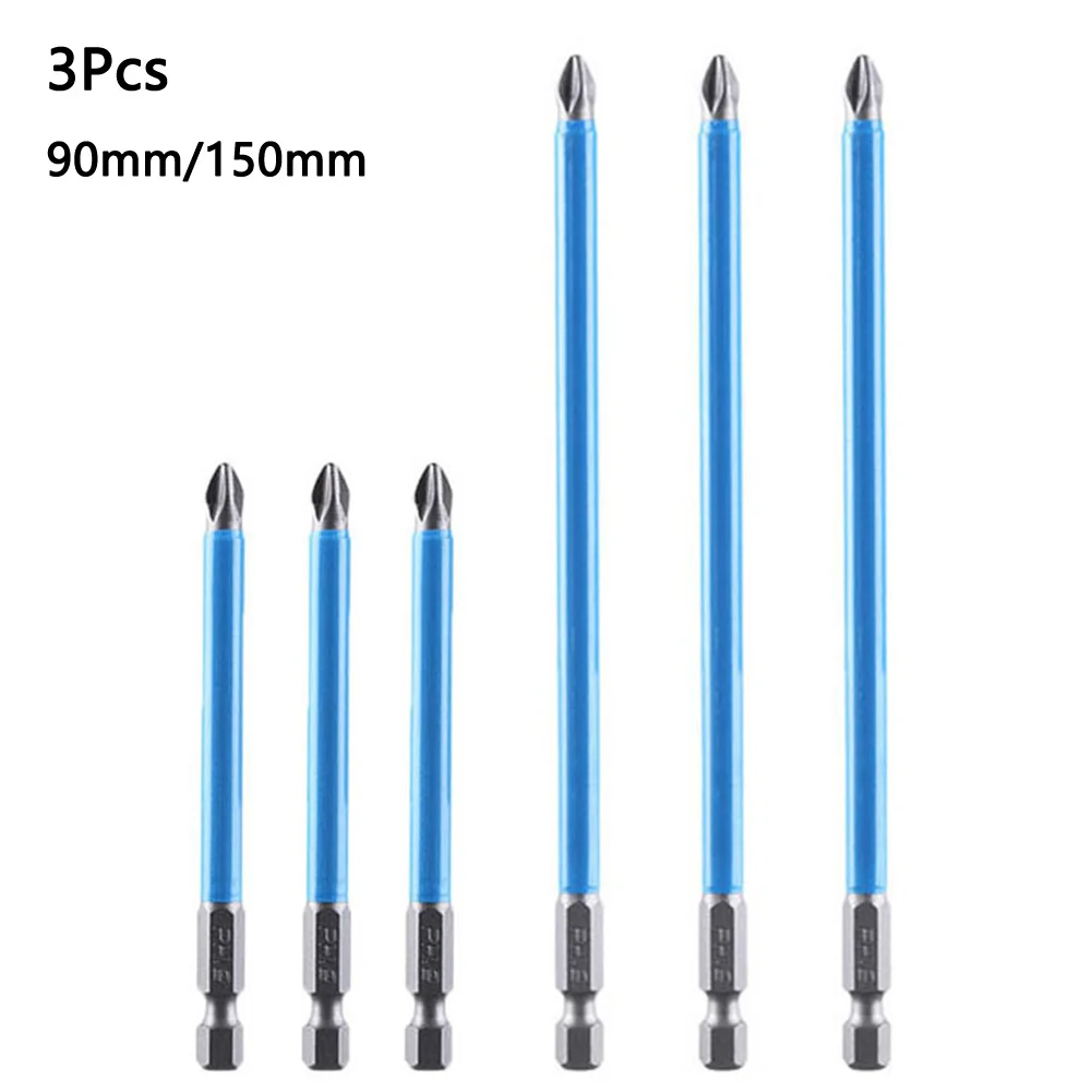 

90mm/150mm Cross Non-Slip Batch Head Kit PH2 Screwdriver Set S2 Magnetic Batch Head For Rechargeable Drill