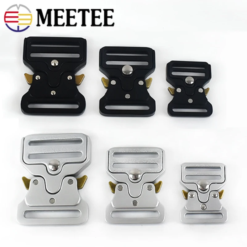 

1Pc/2/4Pcs 25/32/38/45mm Metal Release Buckle Backpack Strap Webbing Hook Clasp Safety Band Belt Buckles Bag Carabiner Accessory