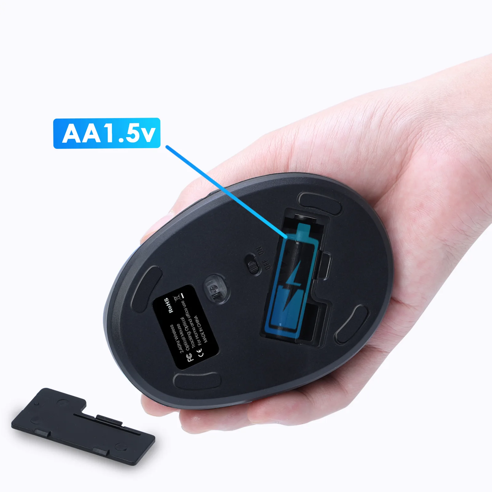 НОВАЯ вертикальная мышь беспроводная USB 2 4G 1600 точек на дюйм регулируемая правая