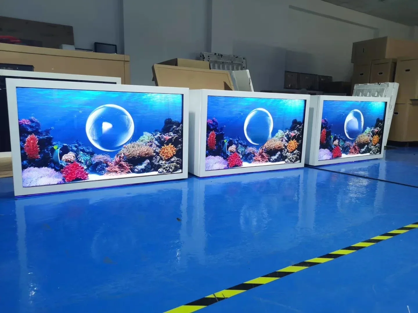 21 5 32 43 49 55 65 86 дюймовый Тотем рекламная голографическая 3d прозрачная коробка для