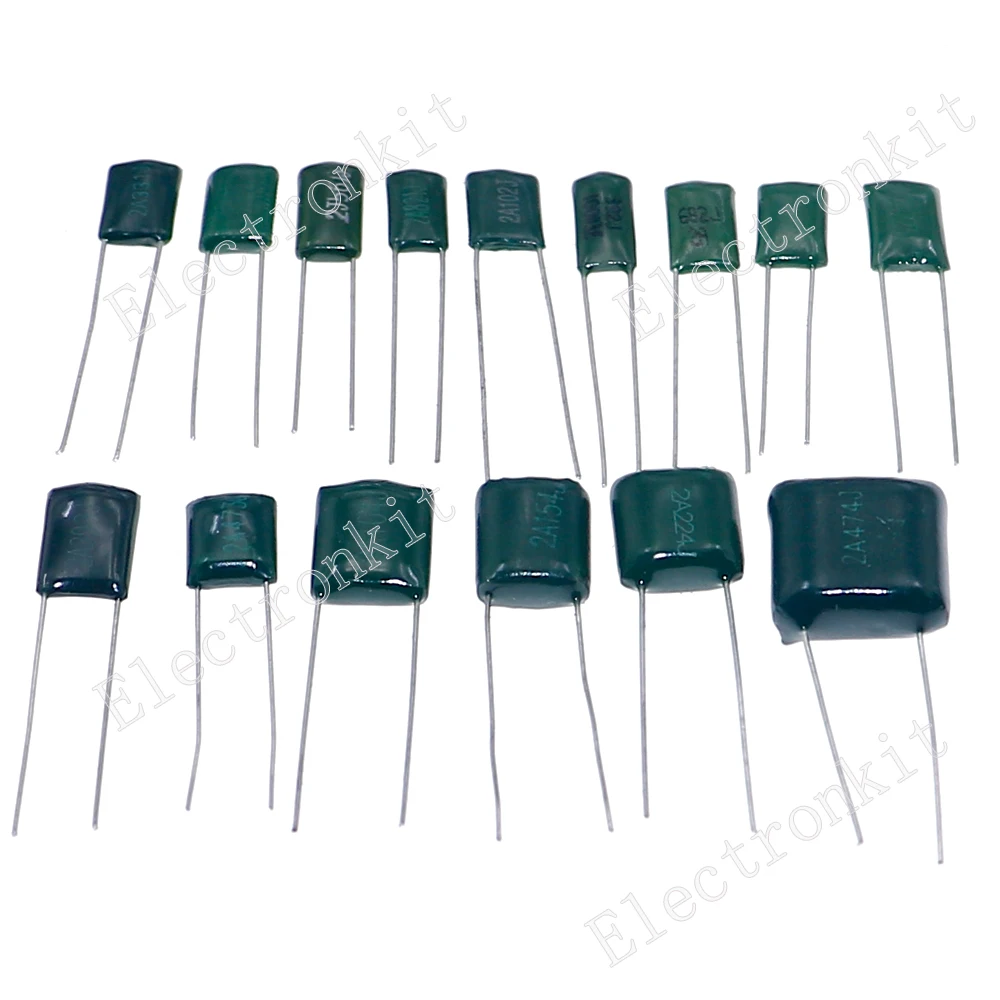 Набор конденсаторов из полиэстера 150 в 15 значений 2A331 2A471 2A561 2A102 2A392 2A103 2A223 2A473 2A104