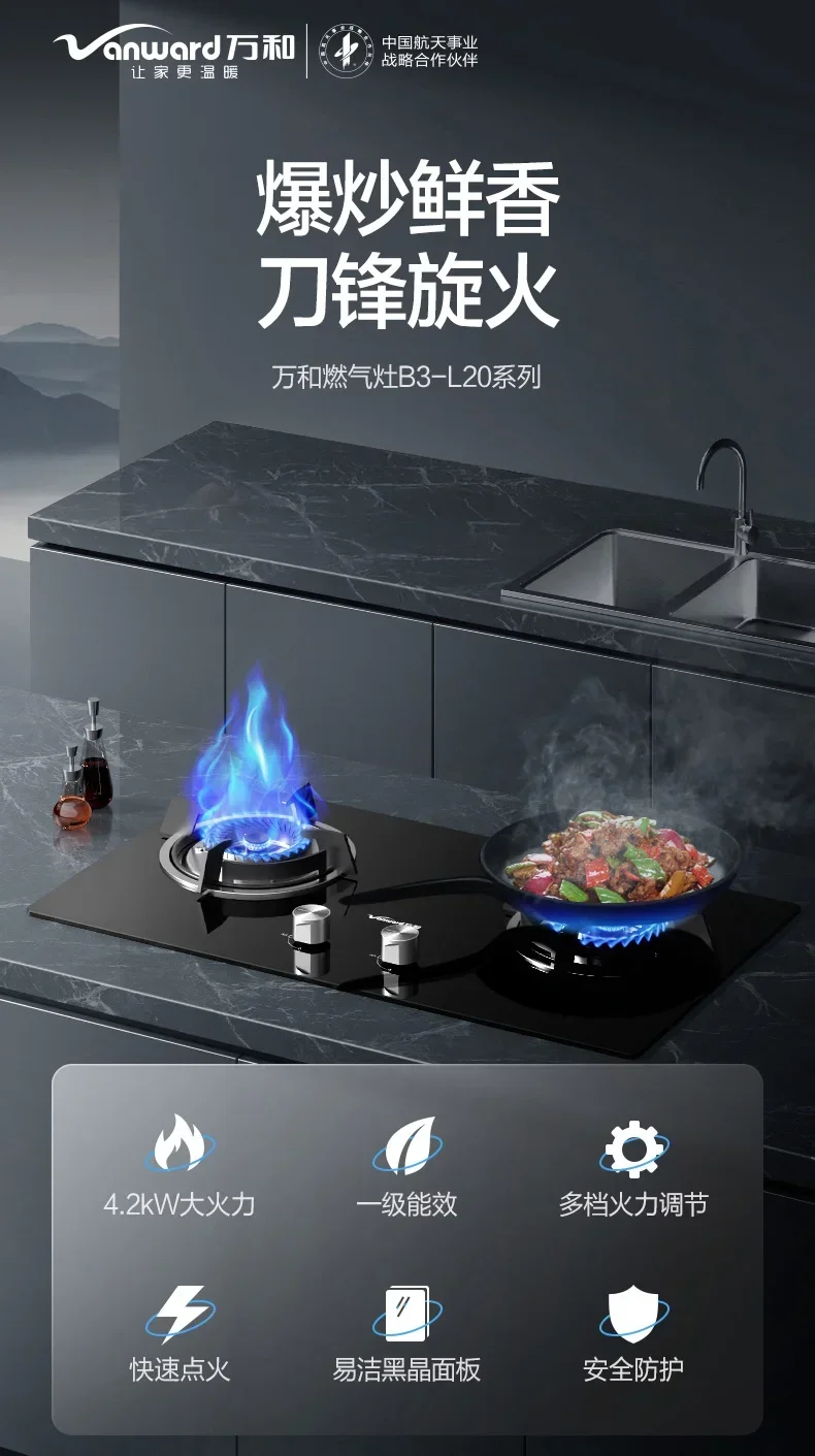 Газовая плита Vanward с двойной горелкой/столешница природный газ/жидкий пропан