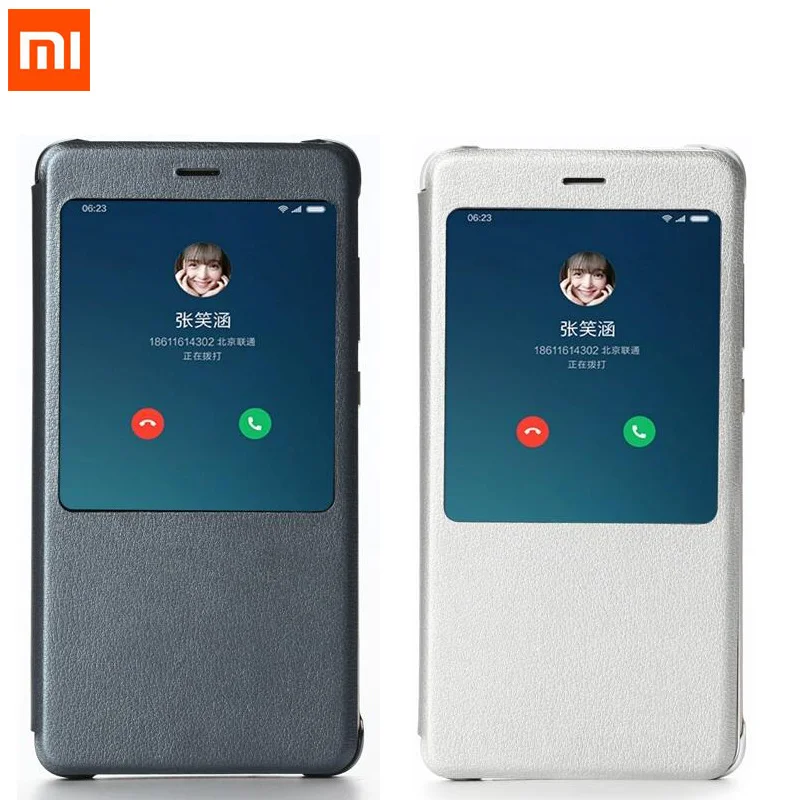 

Xiaomi Redmi Smart Wake-up Flip PU case For redmi note4 X 4X cover5.5-inch Pu flap cover, global redmi note 4x Pro