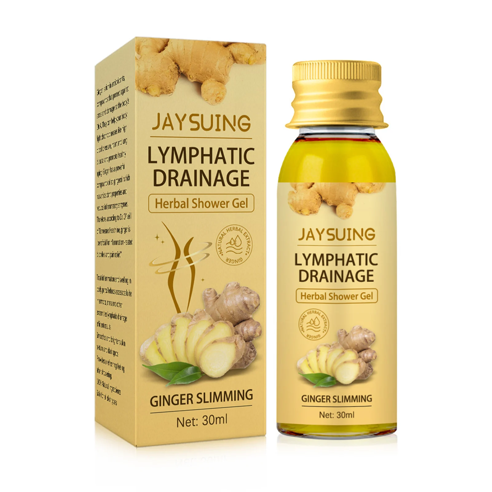 

Lymphatic Drainage Herbal Shower Gel Sensitive Skin Body Wash Natural Ginger Shower Oil For Neck Armpit Anti Swelling Removes