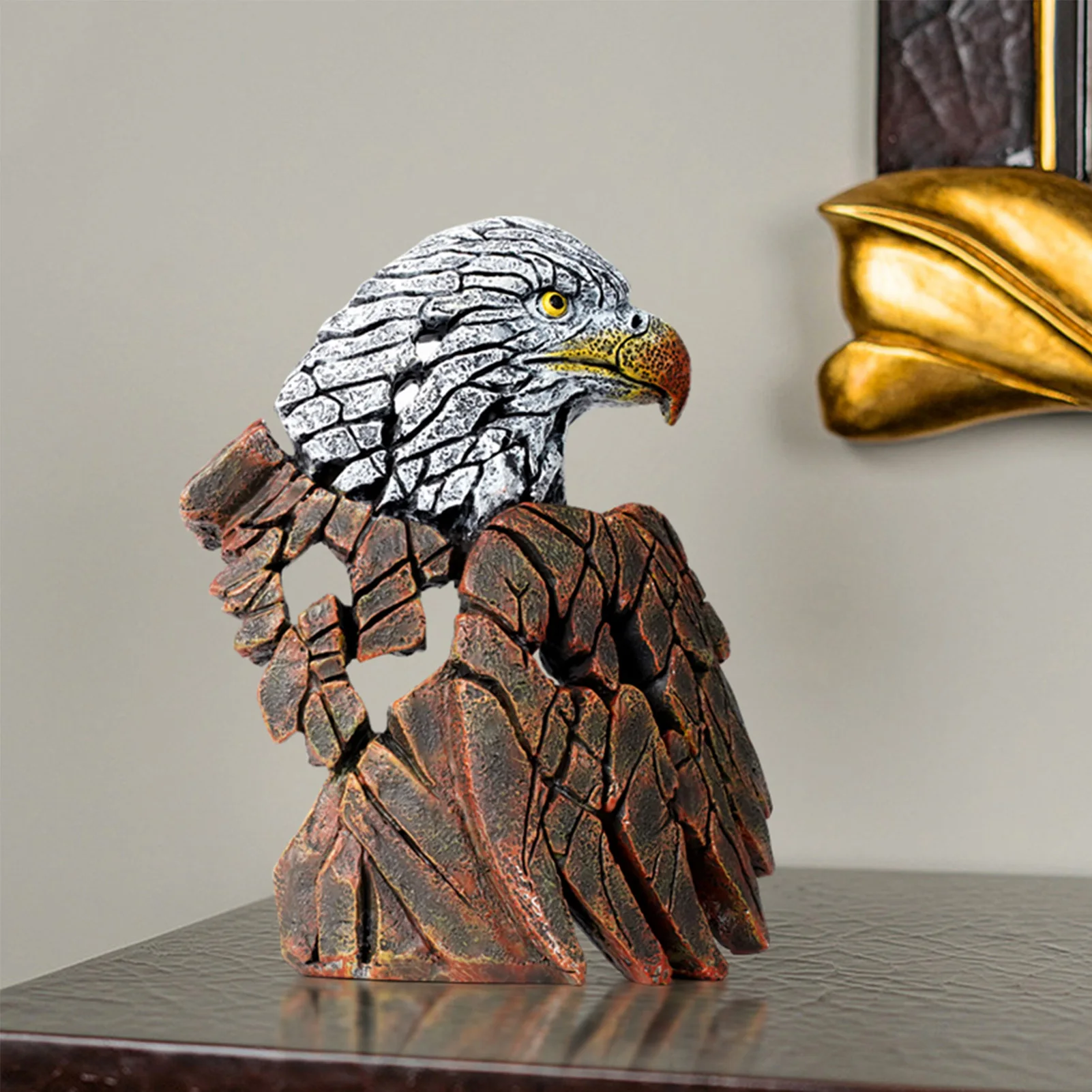 

Креативные полимерные поделки в виде совы ручной работы орнаменты в виде орла гостиная вход офис настольное украшение дисплей скульптура в...