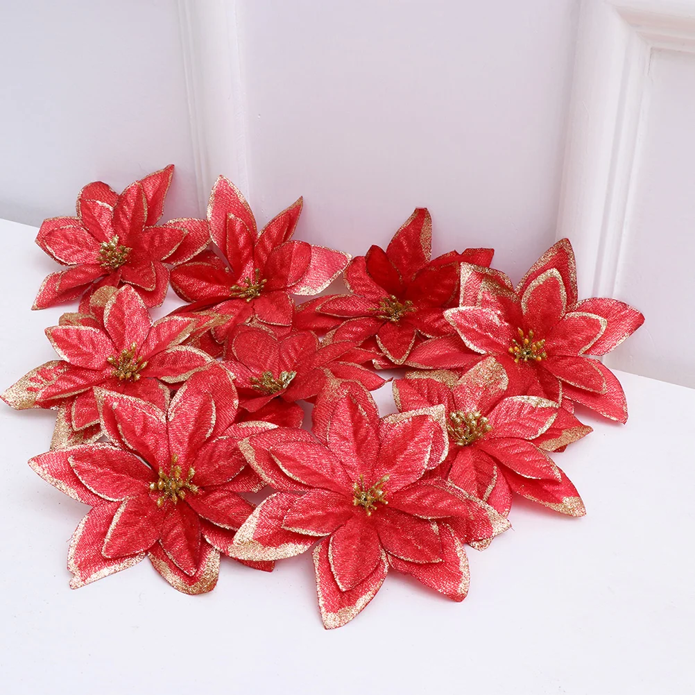 32 шт. рождественские украшения для магазина цветов фестиваль блестящие цветы
