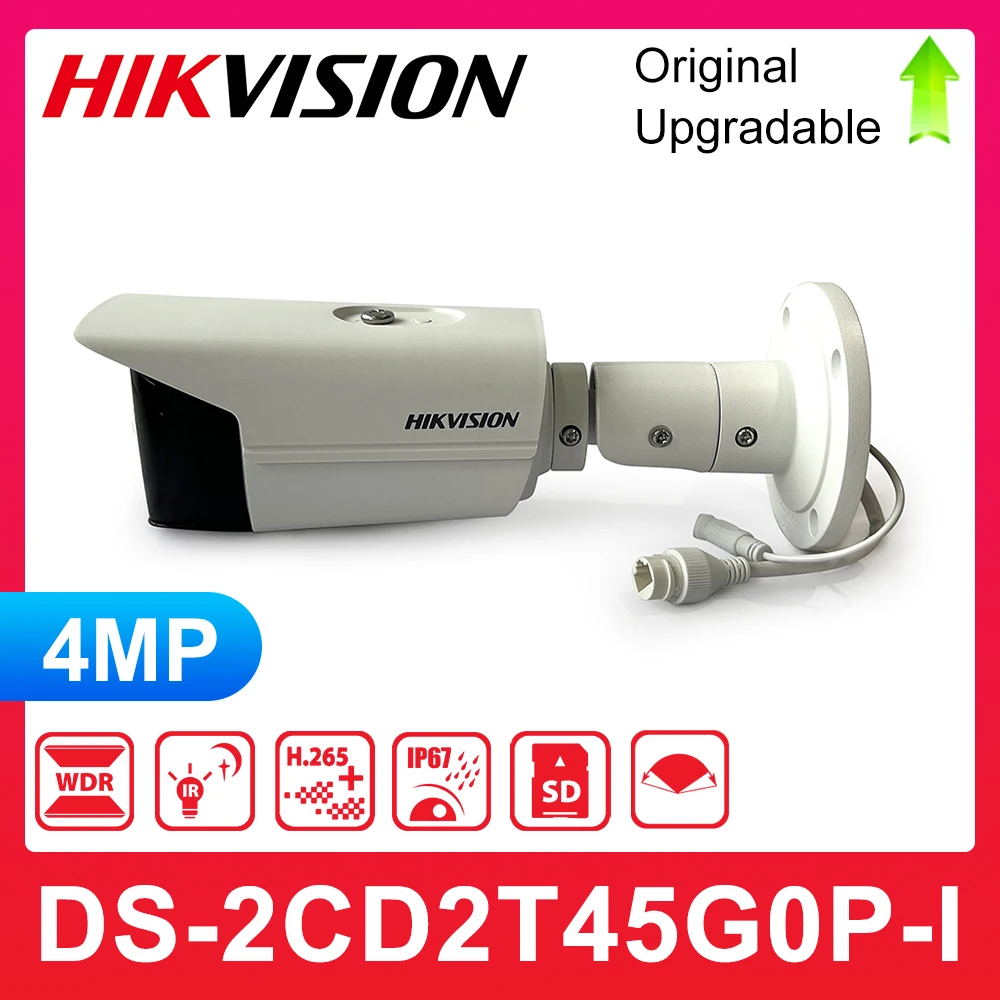 

HIKVISION DS-2CD2T45G0P-I 4MP 180° Super Wide Angle Bullet IP Camera Support PoE IR 20M EZVIZ Hik-Connect Upgrade