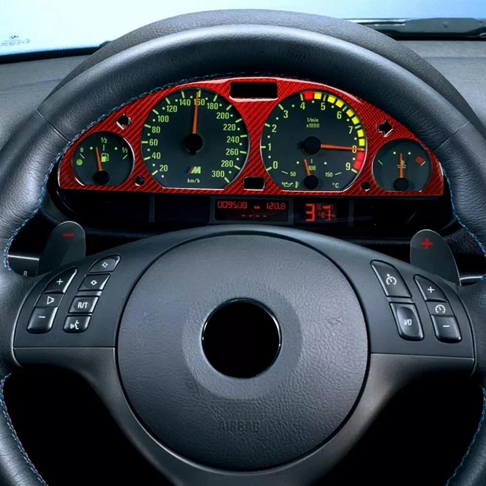 

Fiber Car Instrument Panel Decorative Frame Dashboard Cover Stickers Trim For BMW E46 M3 1998-2005 Interior Accessories