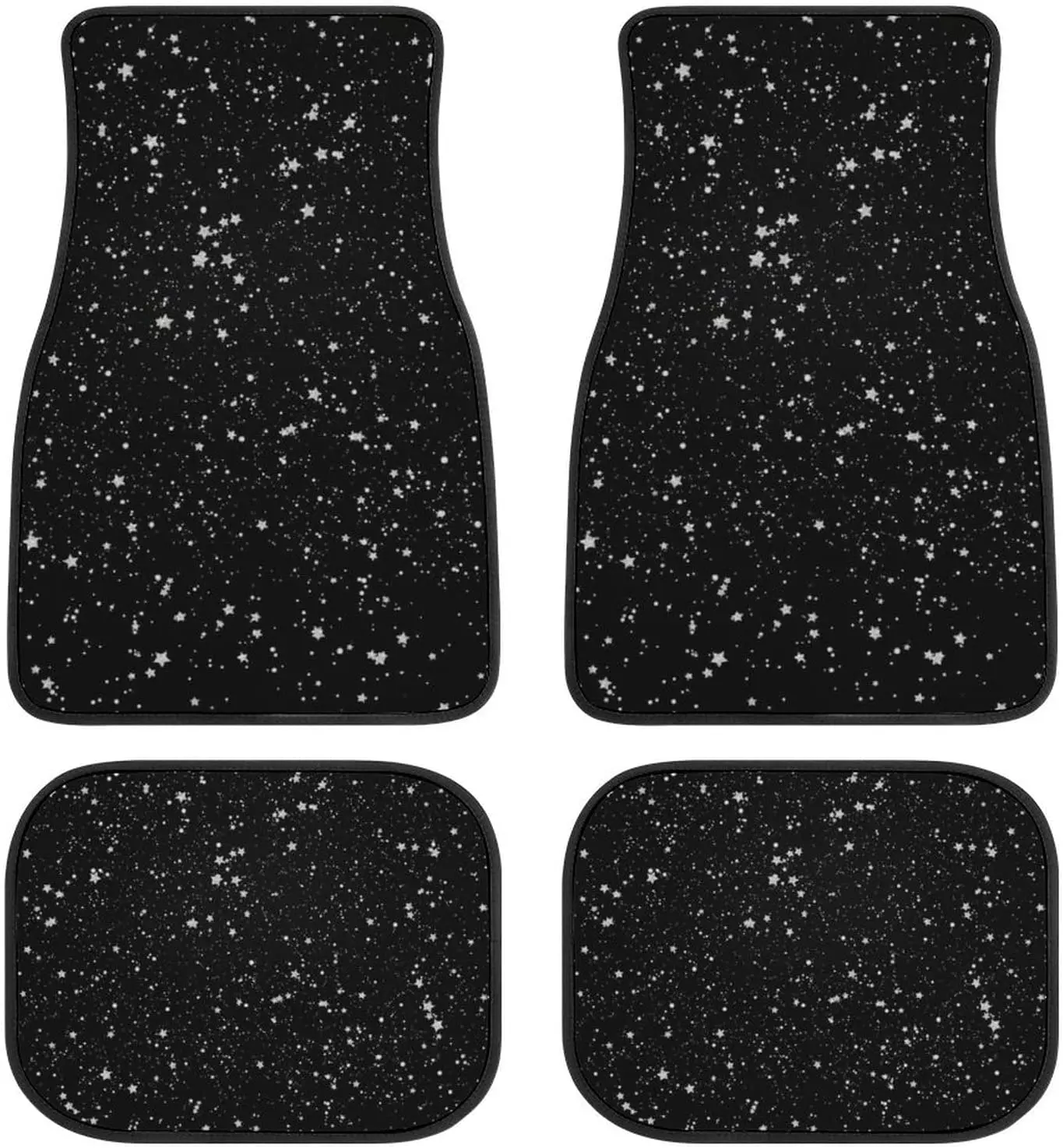 

Black 4 Pieces Car Floor Mats Car Carpets Full Sets Universal Fit for SUV Trucks All Weather Protection Auto Foot Carpet