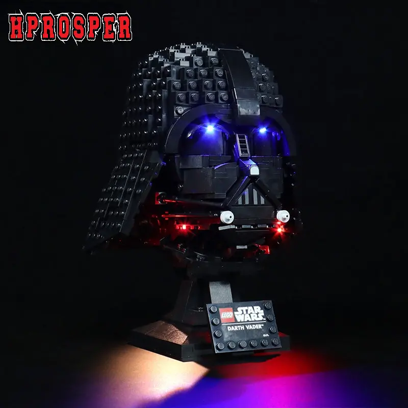 Hprosper LED Light For 75304 Darth Vader Helmet Lighting DIY Toys Only Lamp+USB Power Cable(Not Include The Model)