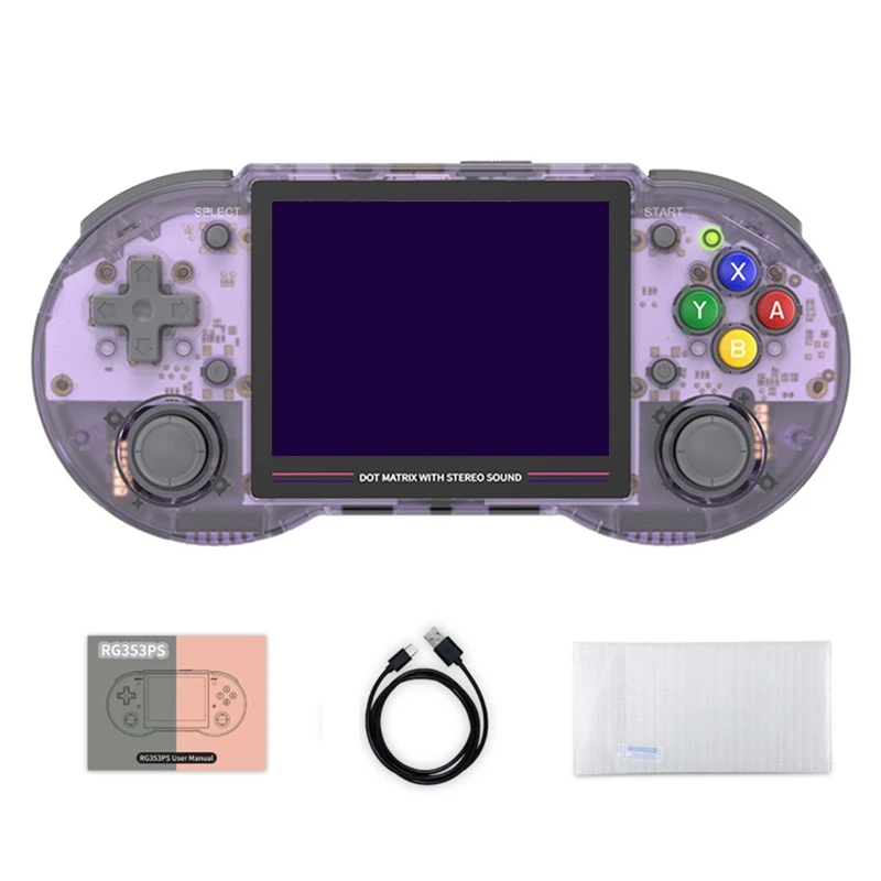 

Игровая консоль RG353PS в стиле ретро, 16 ГБ + 128 Гб, 3,5 дюйма, IPS экран, 64 бит, система Linux, ручной игровой плеер в ретро стиле, HD 2,4G/5G Wifi