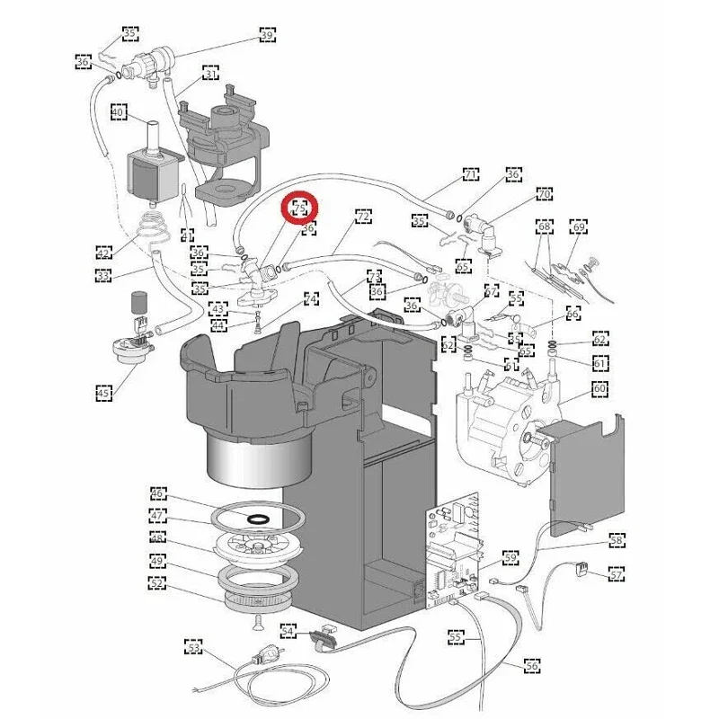 Тройник-переходник для кофемашин Delonghi Dedica EC680 EC685 EC785 EC850 EC860 EC885 (art.: 3920dd0df7a07) - 3920dd0df7a07