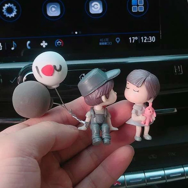 Автомобильные аксессуары милые Мультяшные парные фигурки воздушный шар