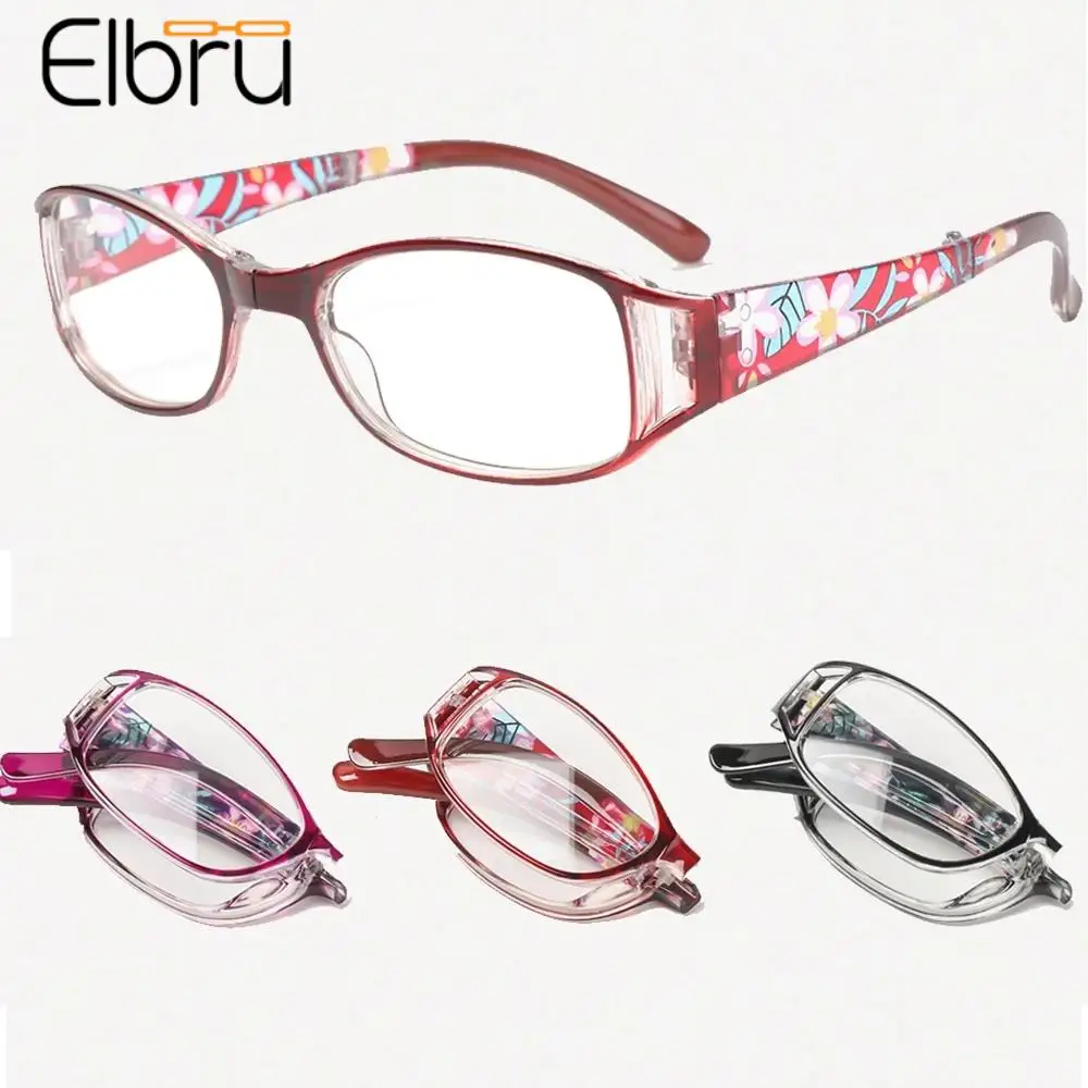 

Elbru Anti Blue Light Folding Reading Glasses Women Men Presbyopic Eyeglasses Computer Hyperopia Glasses Unisex Diopters+1to+4