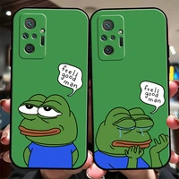 cartoon make fun of frogs phone case for xiaomi redmi 7 8 7a 8a 9 9i 9at 9t 9a 9c note 7 8 2021 8t 8 pro black funda carcasa