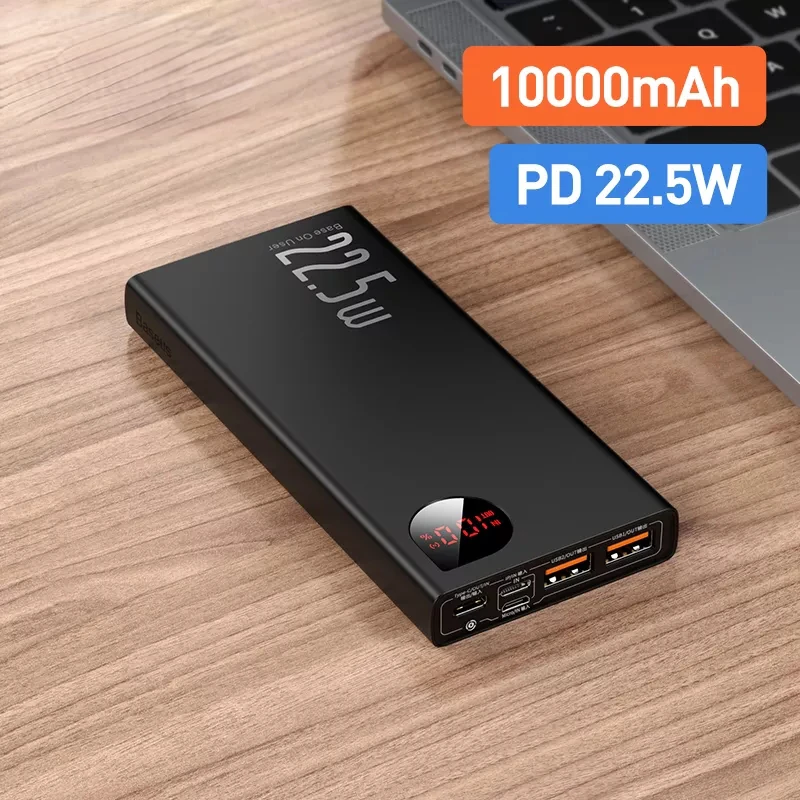 

2023New Power Bank 10000mAh 22.5W PD Fast Charging Powerbank Portable Battery Quick Charge For iPhone 13 Xiaomi Huawei PoverBank