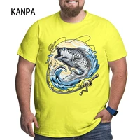 2022 new men leisure 3d printing t shirt funny fish printed men t shirt hip hop t shirt harajuku oversized yellow 6xl 4xl 3xl