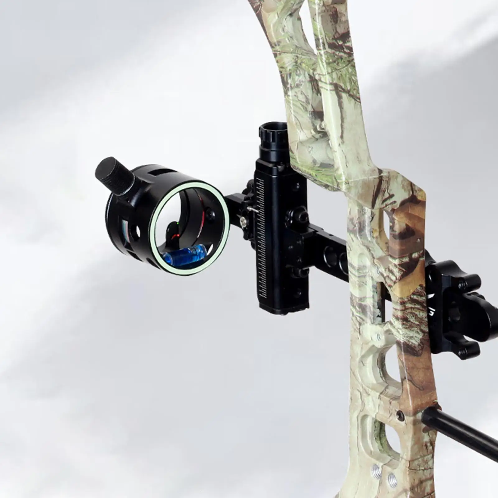 Single Pin Bow Sight Long Short Rod Tuning Durable Lenses Can Be Mounted Basic for Target Shoot Target Hunting Bow Accessories