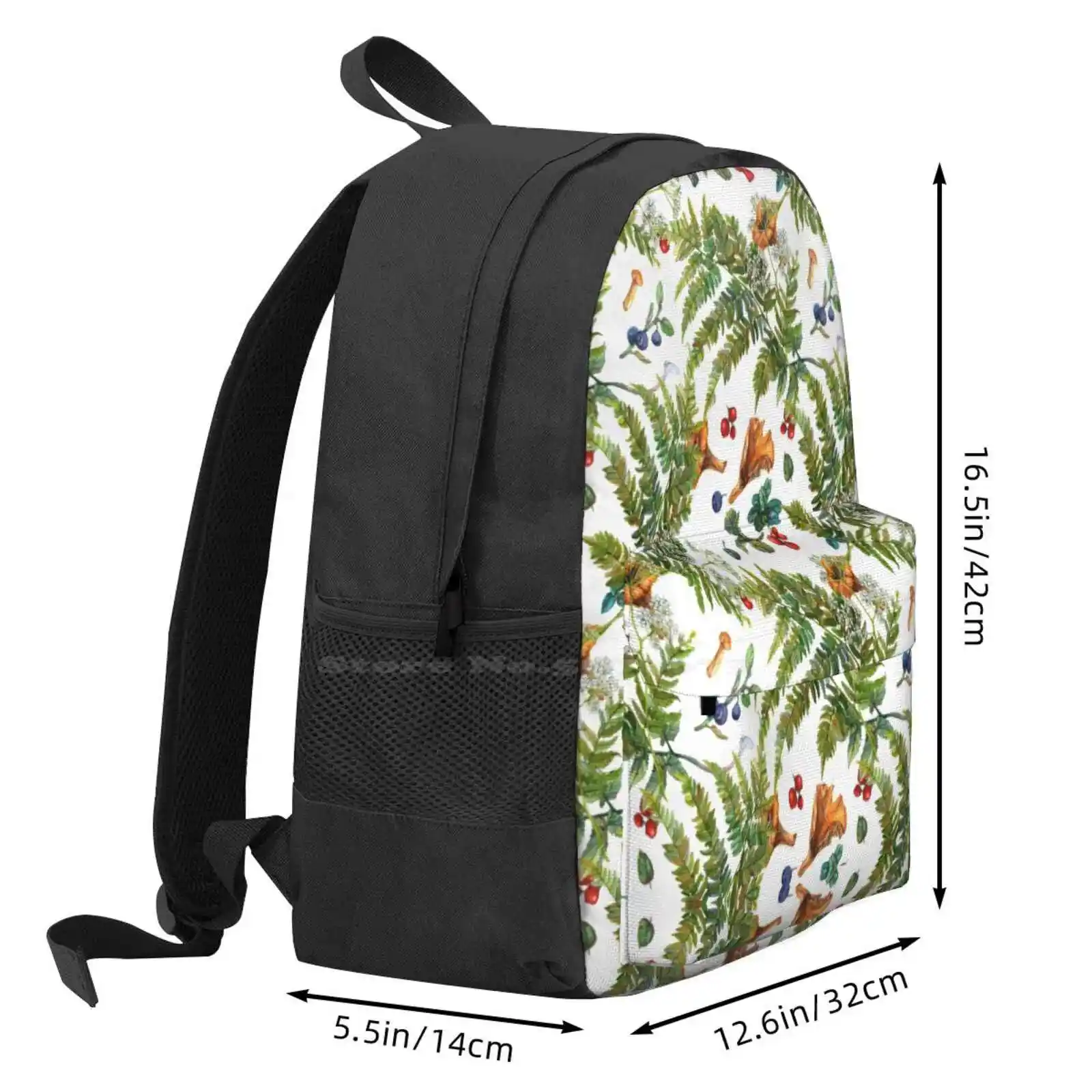 Лидер продаж школьный рюкзак с рисунком лесных ферменов ягод и грибов модные