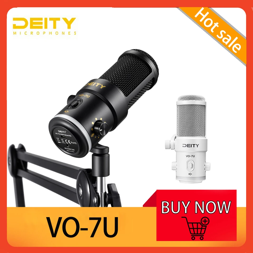 

Deity VO-7U USB Digital Dynamic Microphone Supercardioid 24 Bit Depth Adjustable Variety RGB Effect for Podcasting Self-media