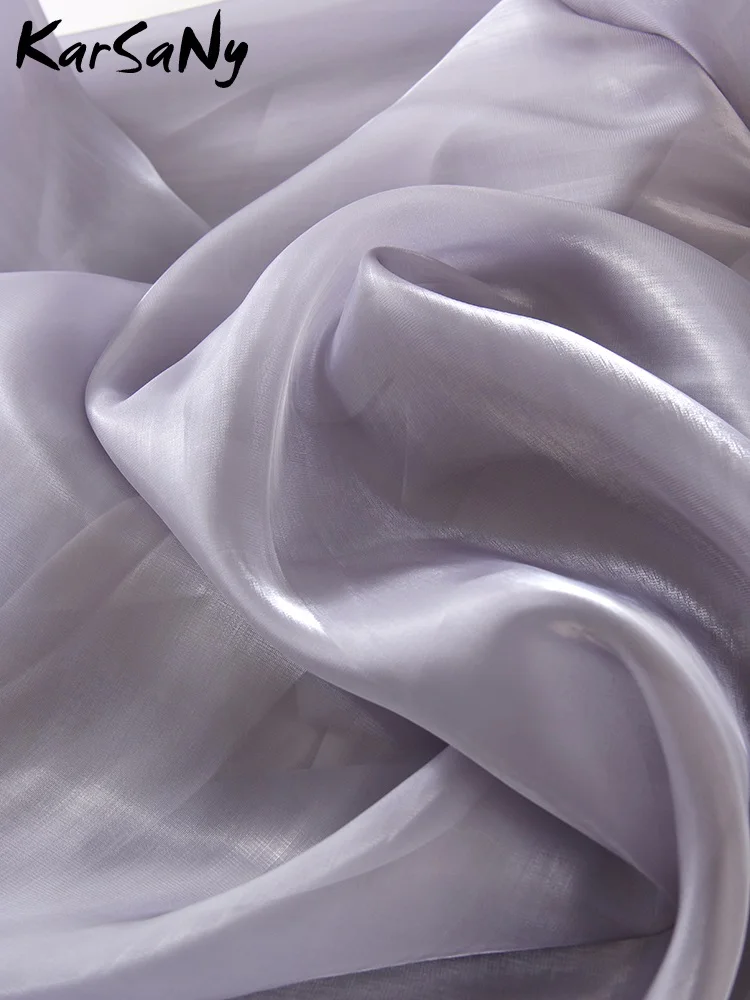 Весна-лето Яркая шелковая женская юбка с цветочным бутоном Однотонная