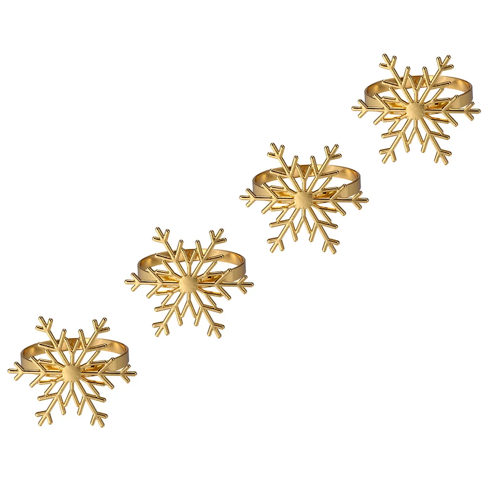 

Napkin Ring Christmas Ringsservietteset Silver Ornament Holderparty Buckles Buckle Decor Dining Banquet 4