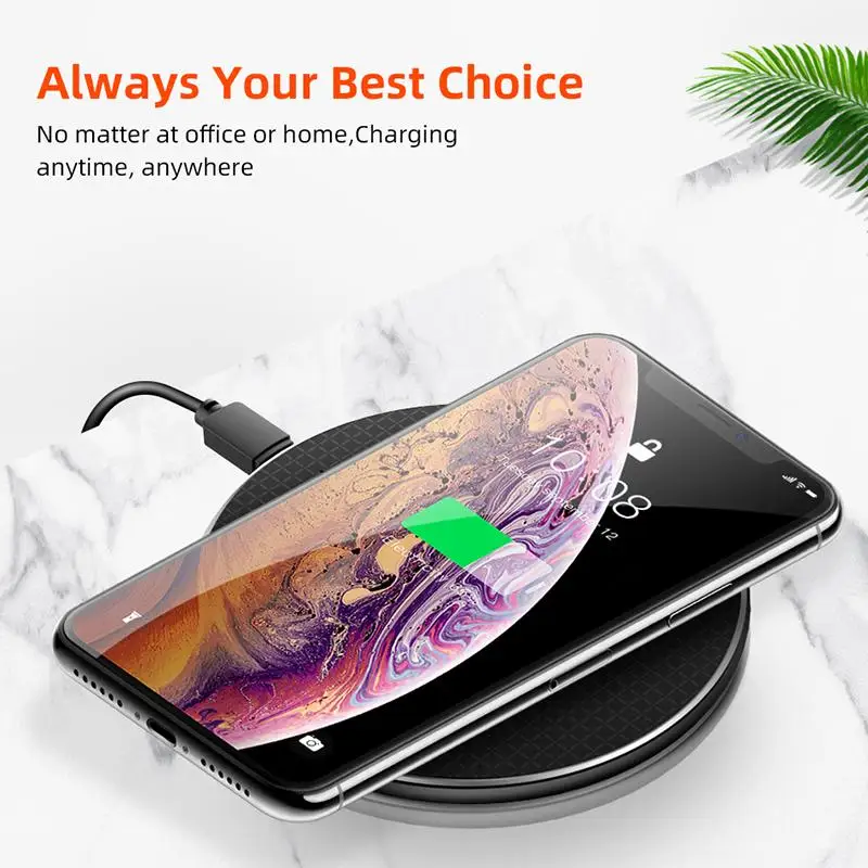 10w Qi Wireless Charger Pad Fast Charging Wireless Charger for Xiaomi Samsung iPhone 13 12 Redmi