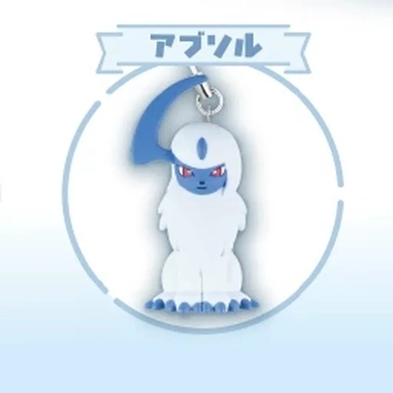 Фото Новинка в наличии: Брелок-ремешок Pkm White Series с персонажами Alolan Vulpix, Tandemaus, Hisuian Zorua, Absol, Flabebe – подвеска для сумки №2