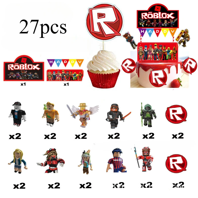 Roblox игра тема декор для дня рождения торт бирка вставка одноразовая посуда фон