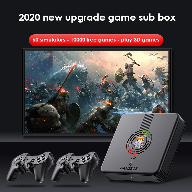 Enlarge 2022 NEW X9 Game Box Family Game Console Open Source Simulator Wireless 4K HD Display on TV Projector  60 Simulator 10000+Games